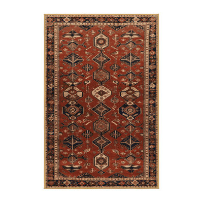Machine Washable Persian Brown Area Rug