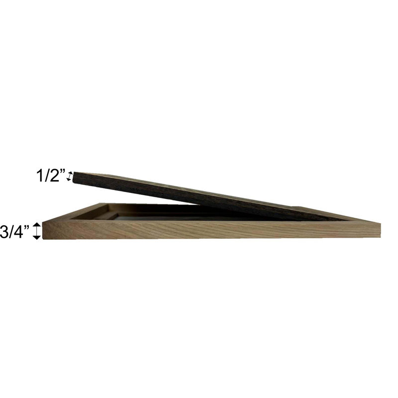 Registre de plancher de bois franc, ouverture de conduit 4 x 10 (total 7 x 13) - Conception en élévation