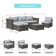 Eudy Wicker 4 - Person Modular Patio Conversation Sets with Cushions