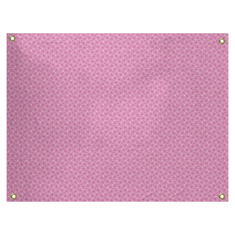 Tapisserie murale hexagonale en treillis, H 27,5 po x l 37,5 po, Rose