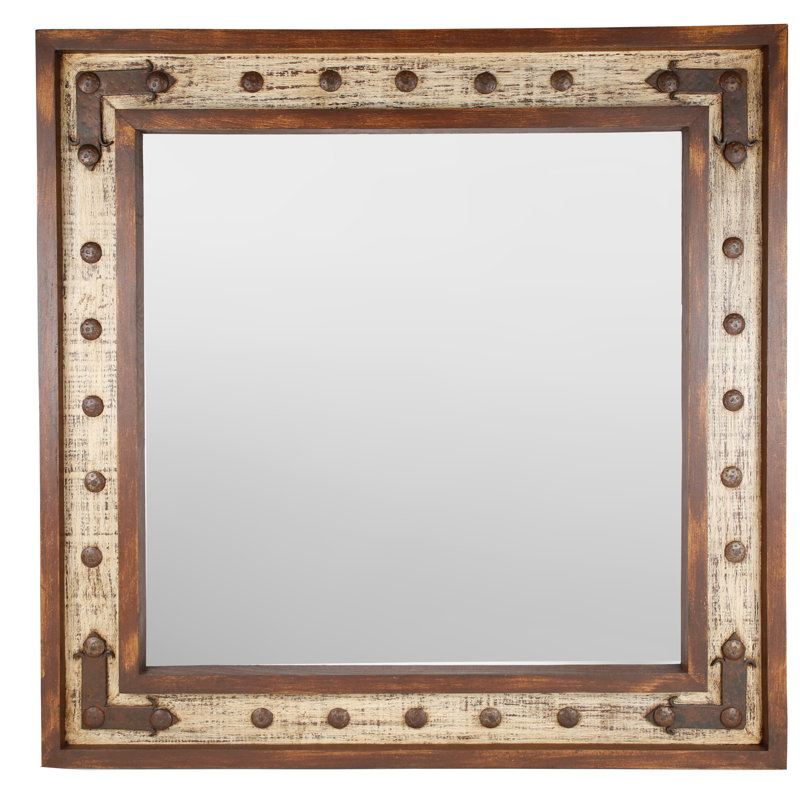 Lomawai Wood Flat Wall Mirror