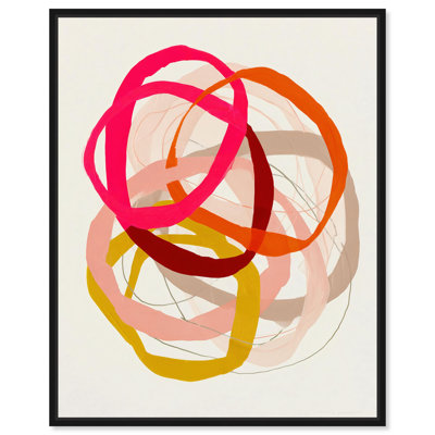 Playful Scribble III Canvas Print Abstract Wall Decor by Art Remedy, Black Frame, 30 x 36