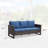 Ingvald 74.4'' Wide Outdoor Rectangle Patio Sofa with Cushions-706329254
