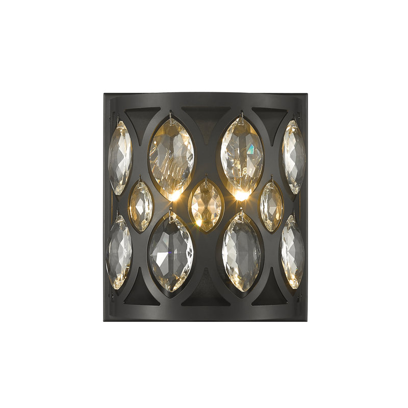 Plafonnier encastré 1 lumière Delphina, Noir mat