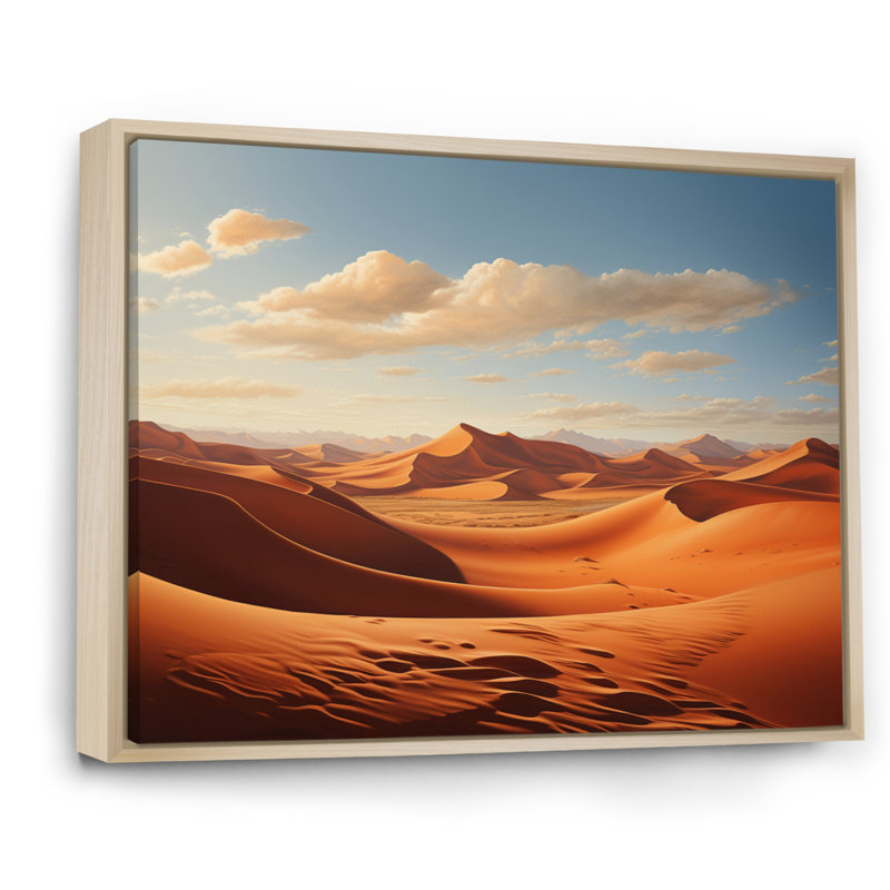Sahara Desert Multiple Countries III - Landscapes Wall Decor, H 34 po x l 44 po x P 1,5 po, Cadre naturel flottant