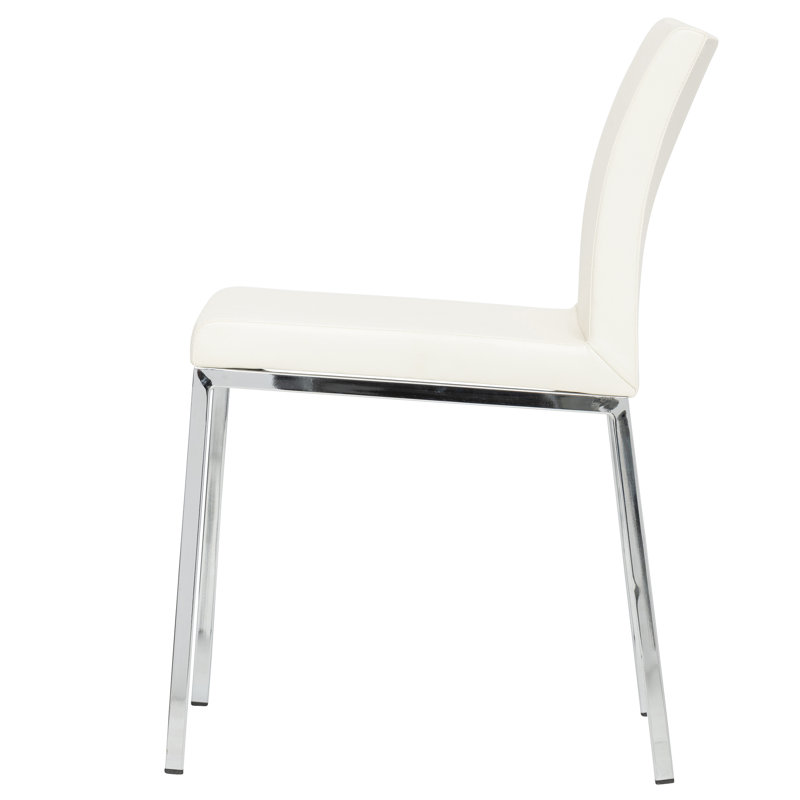 Kunze Jersey Upholstered Dining Chair, White