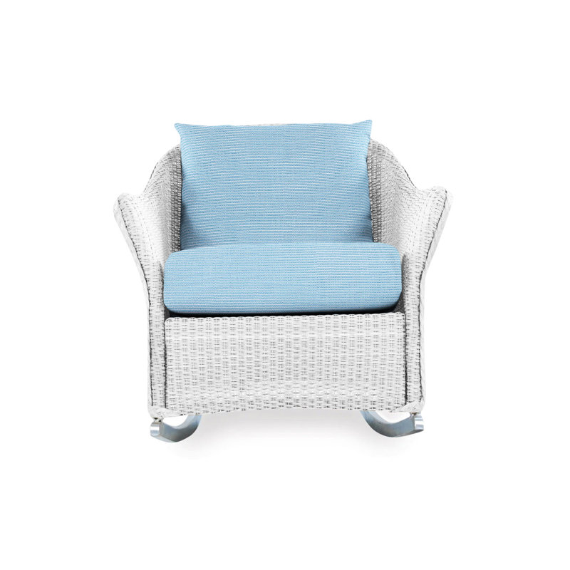 Weekend Retreat Outdoor Rocker Chair, Canvas Birdseye Sunbrella® Canvas, White