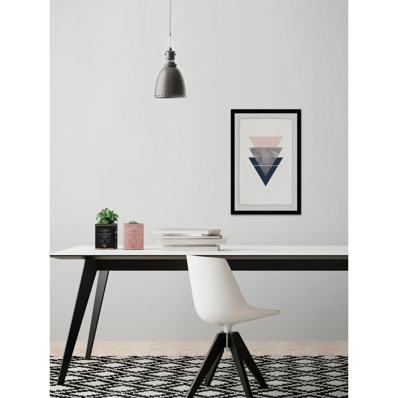 «Triangles of Color II», reproduction d'impression encadrée, H 36 po x l 24 po x P 1,5 po