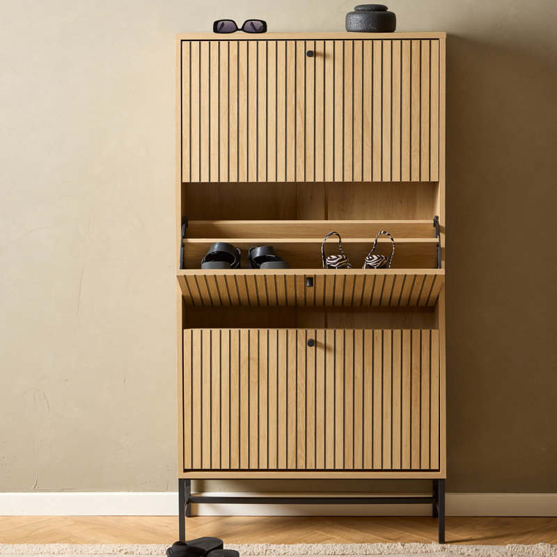 Roscigno 9 Pair Flip Down Shoe Storage