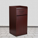 Sony 36-Gal. Wood Commercial Grade Tray Top Trash Receptacle