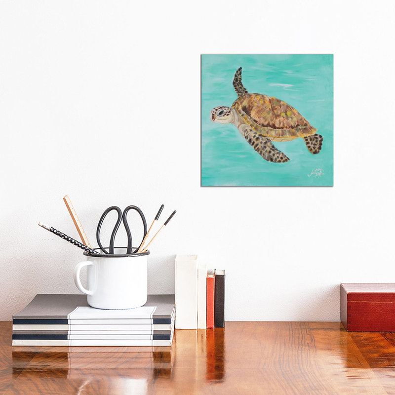 Tortue de mer II, H 12 po x l 12 po x P 0,75 po
