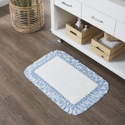 Annie Buffalo Check 100% Cotton Non-Slip Bath Mat
