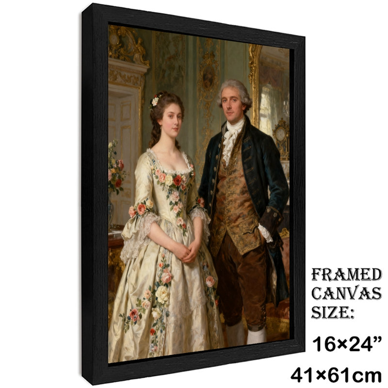 Reproduction d'art encadrée noire rétro élégante et digne, H 25 po x l 17 po
