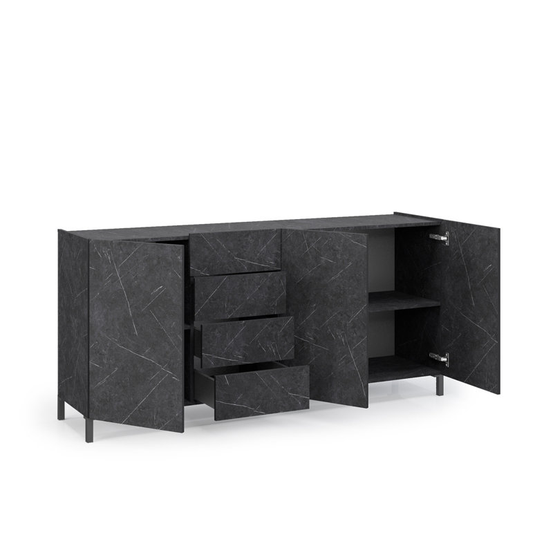 Areah 441.96cm Sideboard, Black Marble