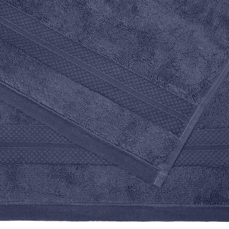 Collection de serviettes finlandaises en peluche 100% turque, Bleu couronne, Draps de bain - paquet de 2