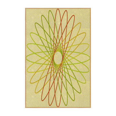 Tapis jaune géométrique