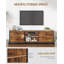 TV Stand Cabinet up to 55/65 Inch, TV Unit with 4 Drawers and 2 Open Shelves, TV Console Table for Living Room, Bedroom, Entertainment Room, Industrial, Rustic Brown-1461514302