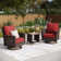 Chaise longue pivotante en osier avec table d'appoint