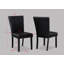 Ensemble de table de salle à manger en simili marbre blanc et finition noire Ensemble de chaises en tissu d'ameublement en similicuir noir-1182032528