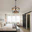  Lustre tambour en bois massif à 5 lumières Reback avec détails en métal-1422312813-1437944089-1467987811