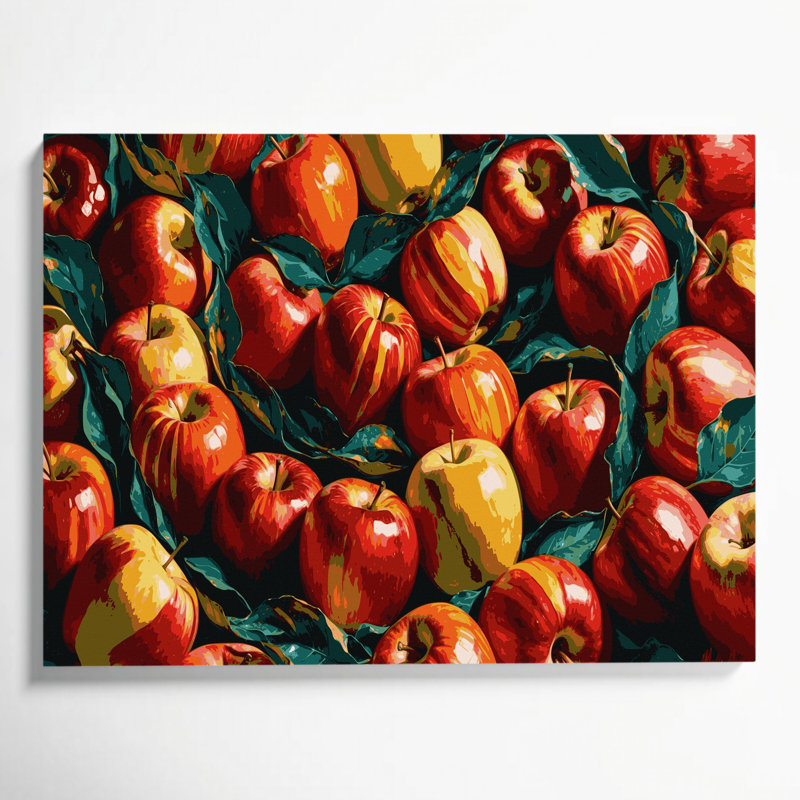 Art mural sur toile, "Fruit Apple Gala", H 8 po x l 10 po