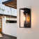 Ataman 14" Classic Outdoor Wall Sconce 1 Light in Cylinder Glass Shade and Rectangular Metal Frame