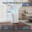 Climatiseur portable ZAFRO Smart, 12 000 BTU (8 000 BTU SACC), 46 dB silencieux, application WiFi et minuterie 24 heures