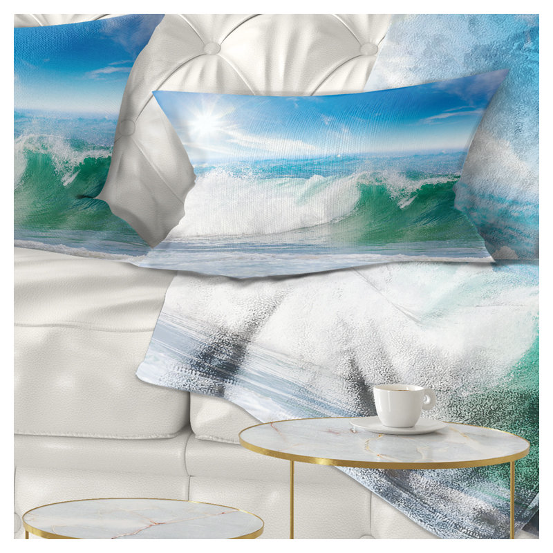Coussin lombaire seascape waves under sun