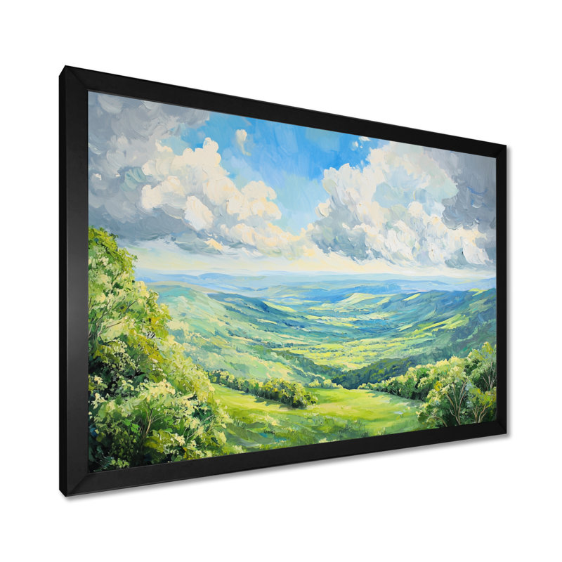 Shenandoah Vista, Virginia Prairies II - Virginie, art mural, Reproduction encadrée d'une seule photo sans pass, Black