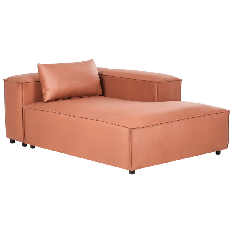 Bledi Faux Leather Chaise Lounge, Right Hand Facing