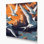 Oiseaux, art mural sur toile mauve caspienne