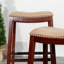 Tabouret de 30 po en cerisier, siège en cuir d'os pour un tabouret de cerisier Space Classy-123879144-123879147