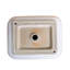 Lavabo de salle de bain vasque rectangulaire en céramique blanche