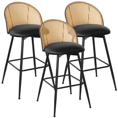Augustinus Swivel Upholstered Counter & Bar Stool by Bayou Breeze