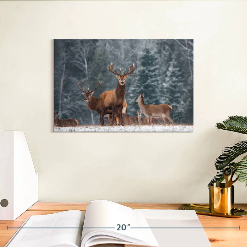 Cerf d'hiver Brampt, H 8 po x l 12 po