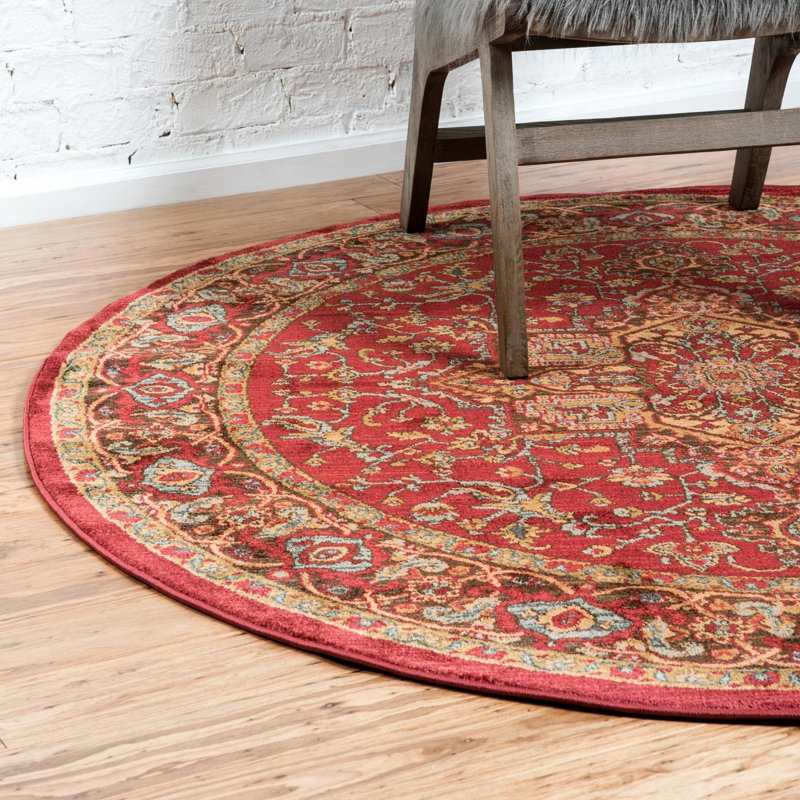 Eesi Floral Indoor Rug, Round 8'