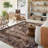 Machine Washable Vintage Area Rug - Soft Carpet with Non-Slip Backing for Living Room, Bedroom, Office,Red-606586424