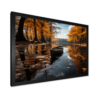Golden Lake Forest - forêt, art mural sur toile