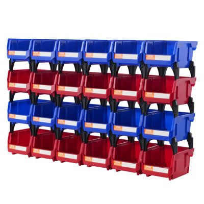 Plastic Storage Bin, (5-Inch x 4-Inch x 3-Inch), Hanging Stackable Storage Organizer Bin