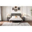 Ensemble de chambre à coucher 3 pièces, lit plateforme avec deux lumières de chevet, table de chevet 2 tiroirs-1764353131-1764353132