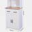 Wooden Kitchen Cabinet White Pantry Storage Microwave Cabinet with Storage Drawer