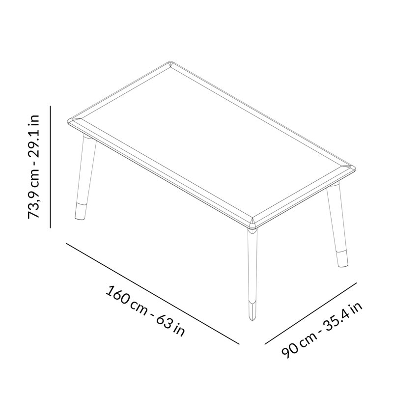 New Dessa Outdoor Dining Table, Chocolate