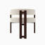 Fauteuil en tissu chenille avec dossier ouvert-796738146