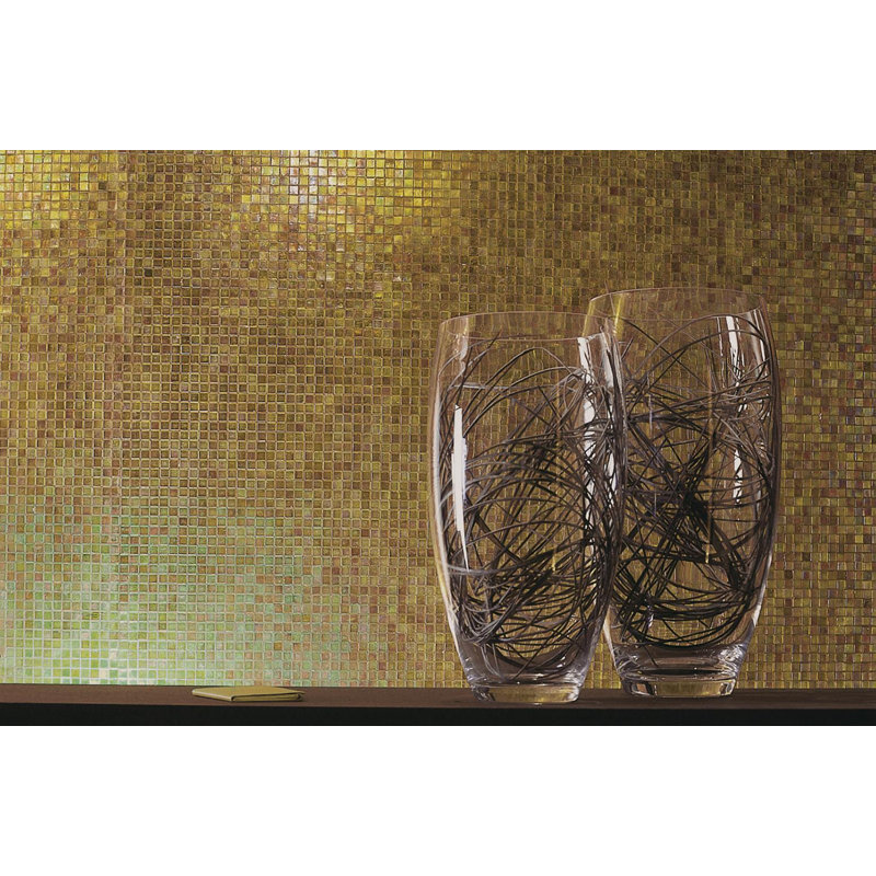 Date 5/8" x 5/8" Glimmer Glass Mosaic