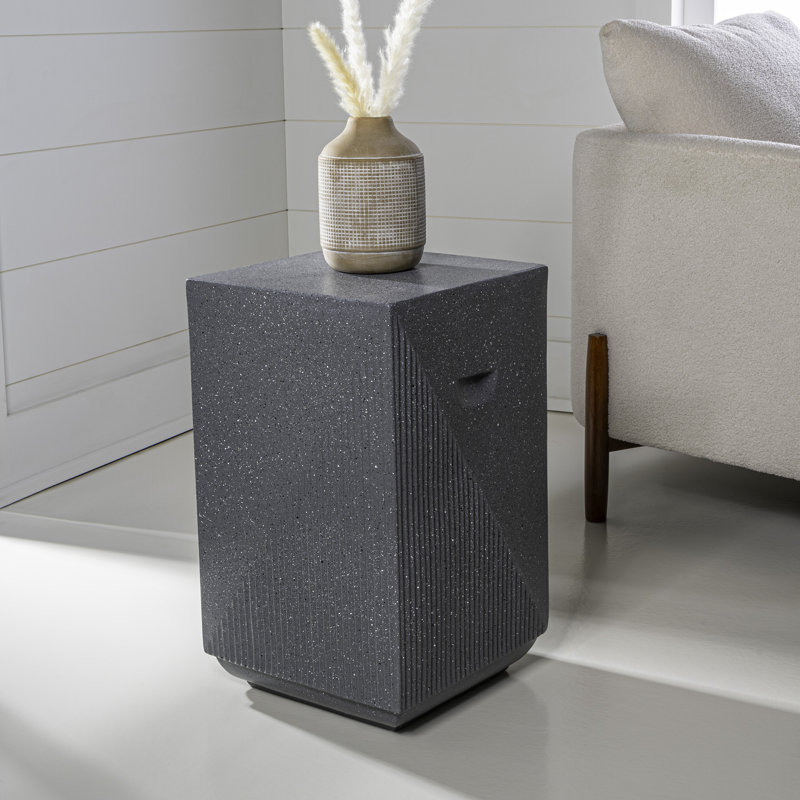 Kenyetta End Table, Dark Gray Terrazzo