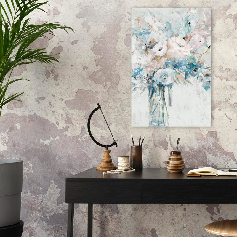 Just Picked - Floral and Botanical Painterly Abstract Art, H 24 po x l 16 po