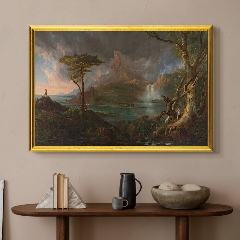 A Wild Scene, 1831-1832-Thomas Cole - Toile encadrée sur mesure, 16 po x 22 po, Toile avec cadre