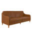 Canapé convertible rond en similicuir 77 po Cyren-2145781849