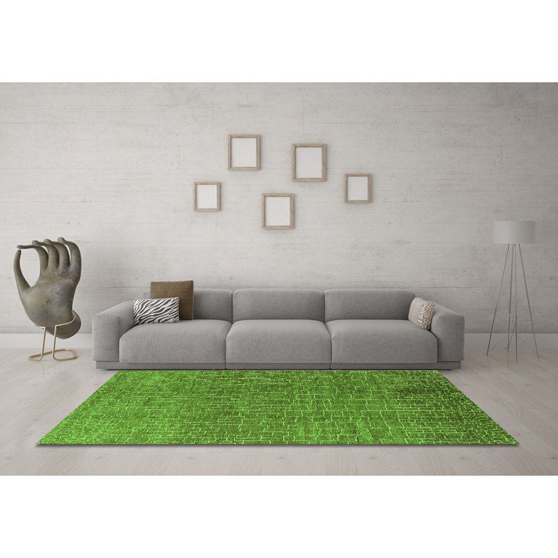 Harikishan Washable Geometric Indoor Rug, Square 5'