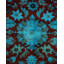 Tapis bleu noué à la main de conception unique Chimel